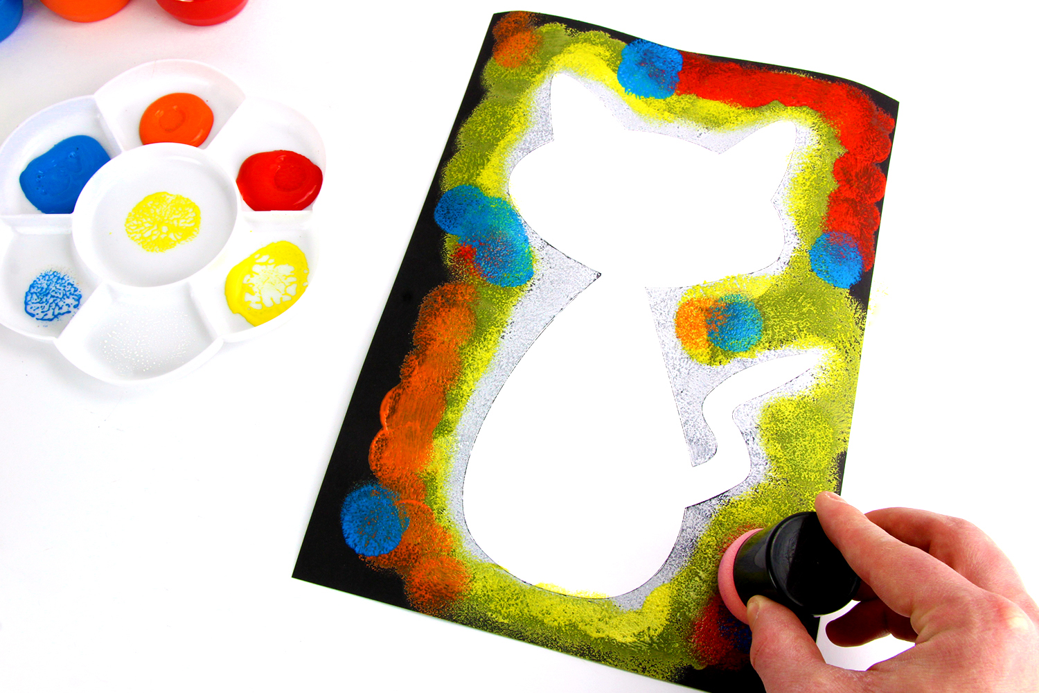 Tampon Encreur Coloré Pour Peinture Au Doigt, Ensemble D'art Lavable Pour  Enfants, Bricolage 