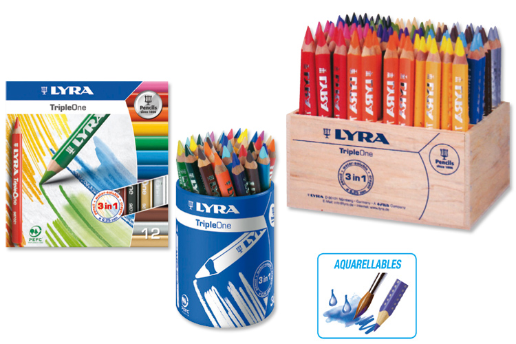 Lyra Groove Triple 1® - crayons de couleurs, 12 pc