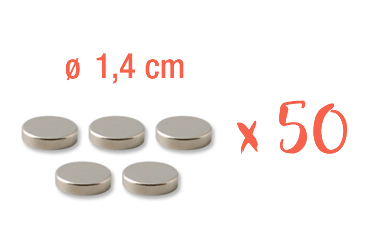 Pack de 20 super-aimants en Néodyme 12 X 1 mm - avec/sans trou