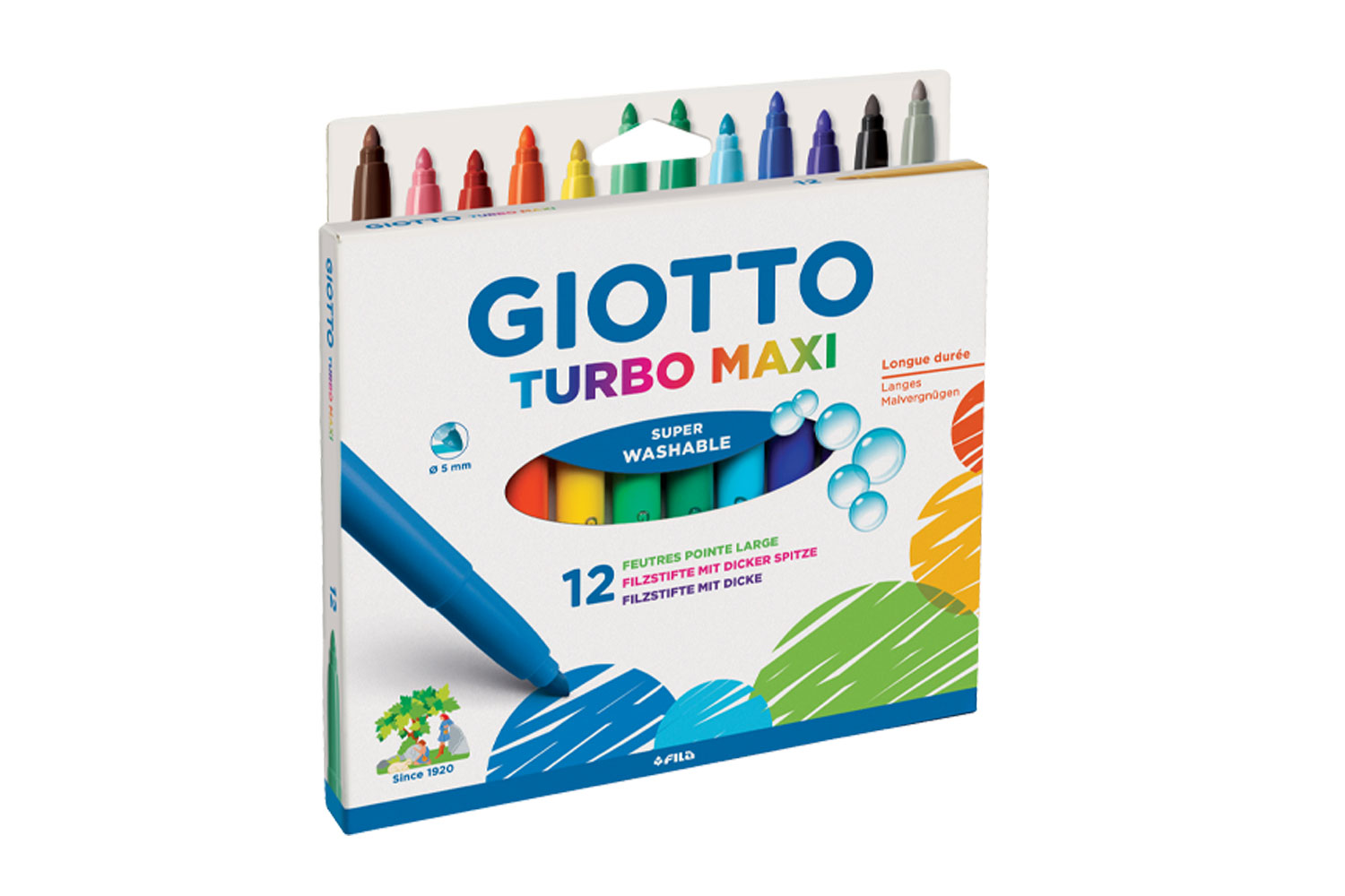 Feutres GIOTTO Turbo Maxi - Pointe large - Feutres pointes larges - 10  Doigts