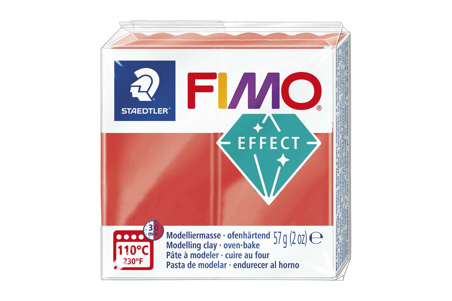 Pâtes Fimo Translucide - Couleurs au choix - Pâtes Fimo Effect - 10 Doigts