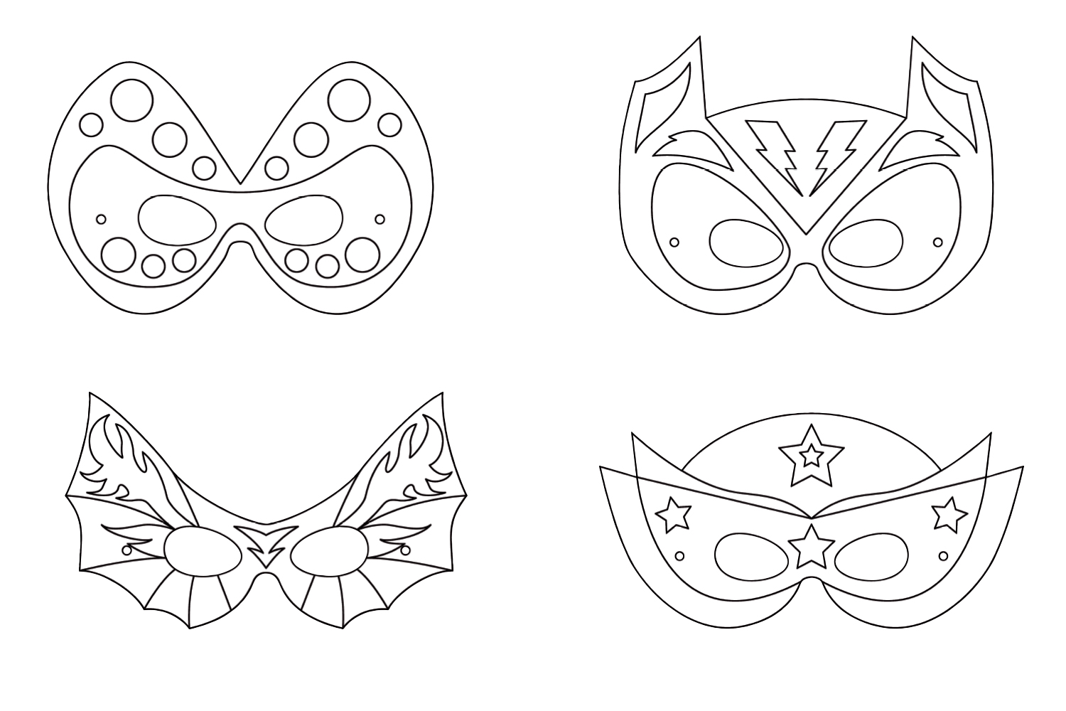 Acheter lot 4 masques de super-héros à décorer