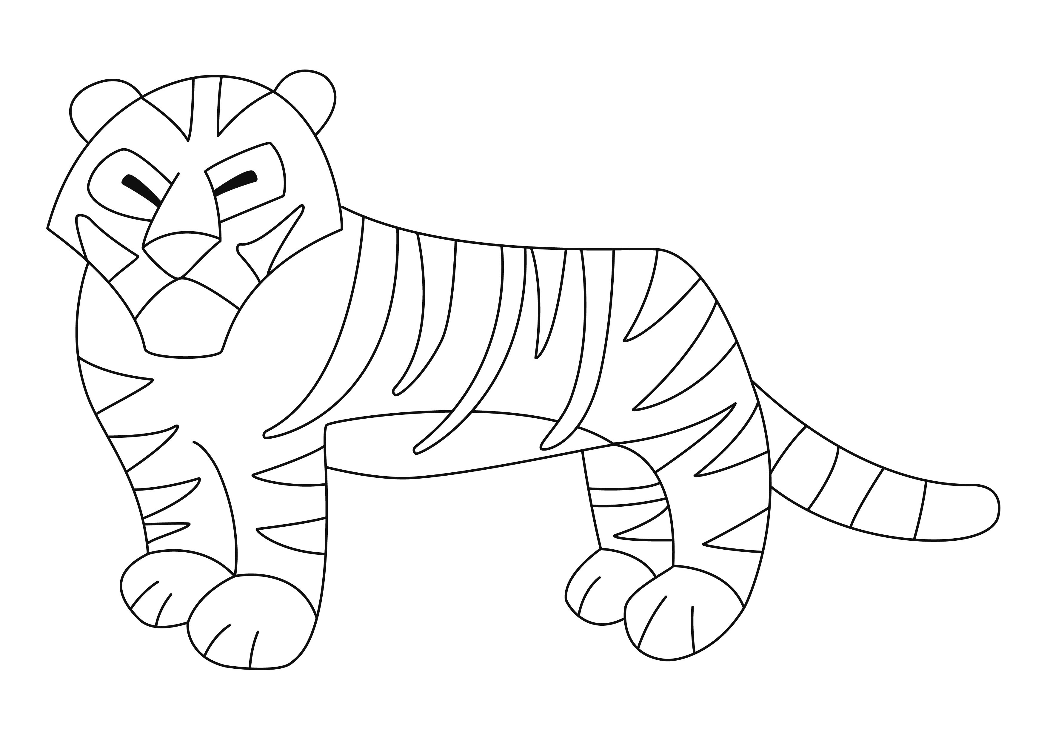 Coloriage magique tigre