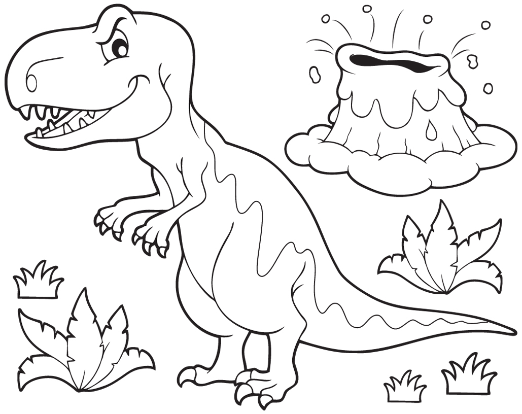 Coloriage dinosaure tricératops avec modèle à imprimer