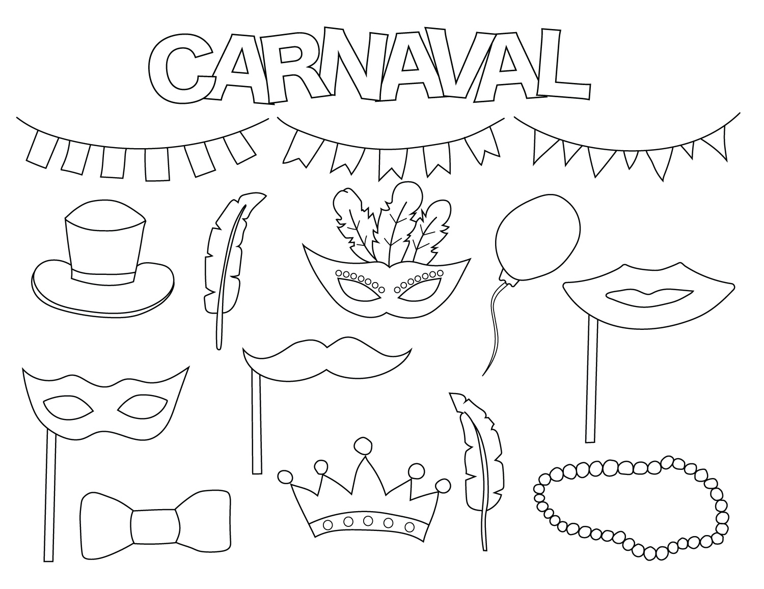 coloriages de carnaval